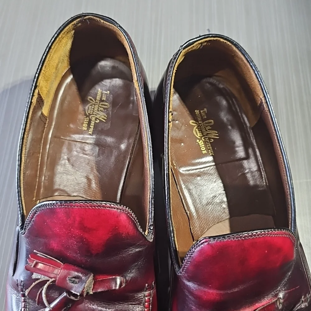 Johnston & Murphy Aristocraft Cordovan/Burgundy Tassel‎ Loafers Men's Size 8.5